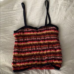 multicolored sweater crop top